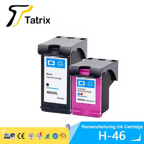 Tatrix HP46 46 Premium Black Remanufacturing Color Inkjet Ink Cartridge for HP Deskjet 2520hc 2020hc