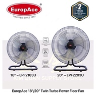EuropAce 18”/20” Twin Turbo Power Floor Fan EPF2183U EPF 2183U | EPF2203U EPF 2203U