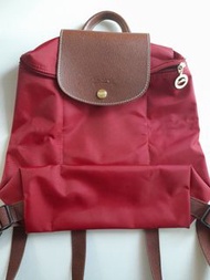 紅色Longchamp backpack 背囊背包