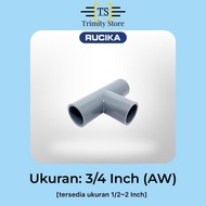 RUCIKA Tee PVC Pipe T-Shirt (AW) Size 3/ 4 Inch [T-AW]