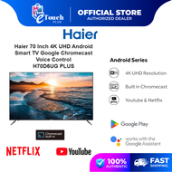 Haier 70 Inch 4K UHD Android Smart TV Google Chromecast Voice Control [ H70K66UG PLUS ]