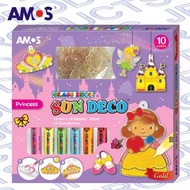 AMOS - 韓國 AMOS 繪畫玻璃彩連掛飾膠牌, 小公主 10.5毫升 x 10色 (大盒套裝) #SD10P10-P《香港行貨》