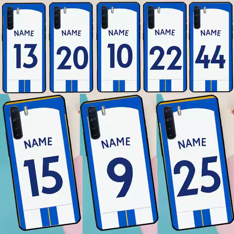 Personalised Football Number Name Phone Case For Oppo A40 A60 A80 A78 A98 A18 A38 A58 A15 A17 A77 A5