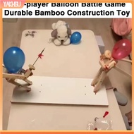 yakhsu|  Kids Toy Engaging Balloon Battles Fast-paced Bamboo Man Battle Toy with Balloons 2 Players Game Handmade Wooden Fencing Puppets Fun and Exciting Gameplay for Kids