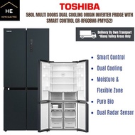 TOSHIBA 580L Multi Doors Dual Cooling Origin Inverter Refrigerator with Smart Control GR-RF608WI-PMY