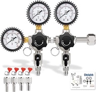 Dual Output Co2 Regulator, CGA-320 Keg Co2 Regulator Kegerator Regulator, Co2 Tank Pressure Regulato