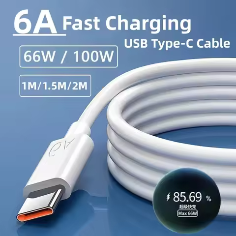 100W 66W 6A Super Charge Fast Charging Usb Type C Cable 1/ 1.5/2 M Original For Honor 200 100 90 80 
