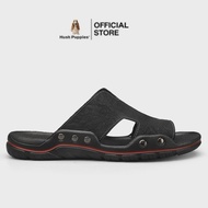 Hush Puppies Mens Marcus Sandals HP 8ZT71133 (Black/Khaki) Mens Slippers High Quality Genuine Leathe