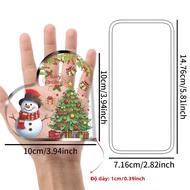 Mảng Bám Hình Trái Tim Acrylic Với Người Tuyết & Cây Giáng Sinh - 1 Món Quà Trang Trí Nhà Văn Phòng