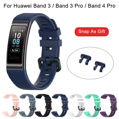 Sport Silicone Wristband for Huawei Band 3 Band 4 Pro Watch Band Original Soft Strap Bracelet For Hu
