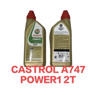 CASTROL 2T OIL POWER 1 A747  [1 LITER] 💯 ORI