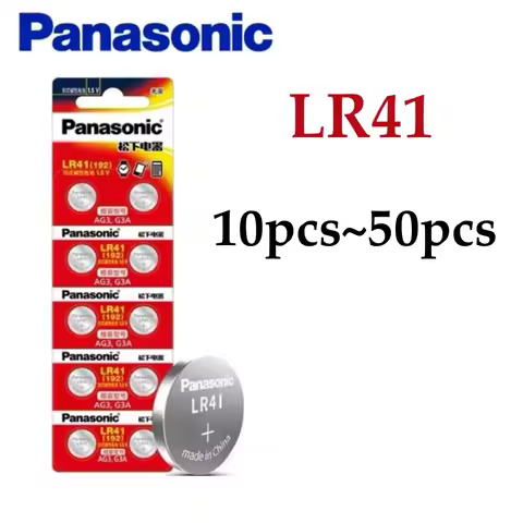10-50pcs Original Panasonic AG3 LR41 Cell Coin Alkaline Battery Button Batteries SR41 192 384 SR41SW