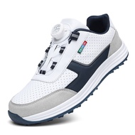 Golf Shoes Men's Professional Golf Sneakers Breathable Waterproof Anti-Slip Anti-Spike Rotating Buck