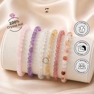 Zupazupazuu I Bracelet 4mm Natural Jade Tourmaline Lucky Crystal Stone Bracelet - Bracelet - Bracele
