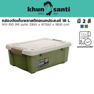 KHUN Santa Multipurpose Plastic Storage Box Size: 33(W) x 47.5(W) x 18(W) cm Capacity: 18 L KV-150