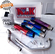 ⚡Ready Stock NLK Exhaust Pipe Muffler for Y15ZR / RS150 / LC135 32mm/35mm exhaust y15  nlk ekzos opb