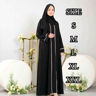 Gamis Abaya Arabian Abaya muslim kekinian 2024 dress muslim wanita hitam  elegant jumbo maxi dress p