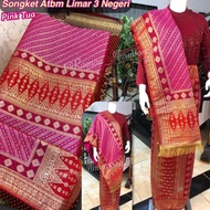 NEW Songket Atbm Limar 3 Negeri Exclusive / pink Tua/ Songket Tenun