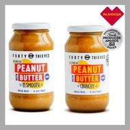 Forty Thieves KETO Butter – Smooth & Crunchy Peanut Butter 500g & 375g | No Added Sugar | Spread, Ba