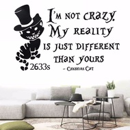 Alice Có Thể Tháo Rời Trong Wonderland Mèo Cheshire Miếng Dán Tường Vinyl Decal Trang Trí Nội Thất