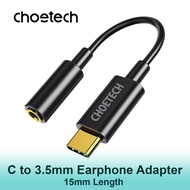 CHOETECH USB Type C to 3.5mm Earphone Converter Cable DAC Type C Headphone Jack Adapter (4inch/0.1m) Support Voice Call, Volume Control, Music for iPad Pro 11 2018, iPad Pro 12.9 2018, Galaxy S20, Huawei, Google Pixel