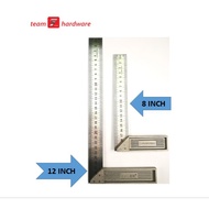 Stainless Steel L-Square Angle Ruler Woodworking Measuring Tool 30cm