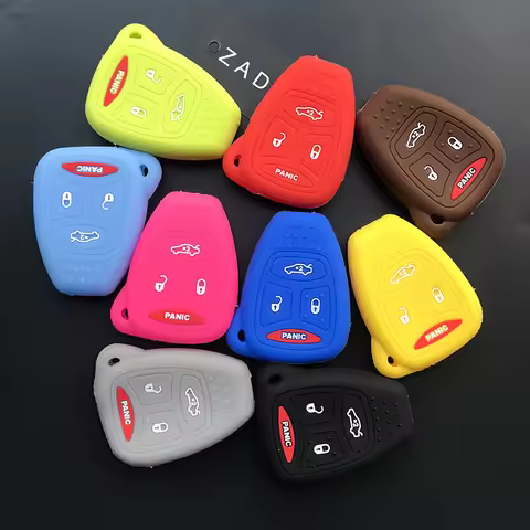 ZAD silicone key cover case holder for JEEP wrangler cherokee Chrysler Liberty Pacifica Sebring Aspe