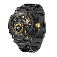 Hot seller SMAEL Watch Mens Alloy Steel Band Fashion Business Casual All-match Mens Dual Display Mul