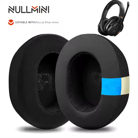 Nullmini Replacement Earpads for Roccat Khan Aimo Headphones Cooling Gel Ear Pads Cushion Earmuffs S