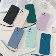 XIAOMI K40S POCOF4 5G case Liquid silicone K40S POCOF4 5G phone case Soft Case + Mobile Phone lanyard