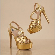 TC Pageant Queen High Heels – Khajista 5.5 Inch Gold Platforms Heels for Women