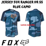 Fox Jersey Ranger DR SS Blue Camo Bicycle Shirt
