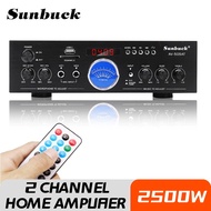 Sunbuck 2500W Power Amplifier Home Audio 2 Channel Stereo Karaoke Amplifiers Bluetooth Surround Sound Connect Speakers