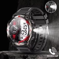 New Rugged Smart Watch Men's  Flashlight Outdoor Sports Bluetooth Talk Smartwatch2026