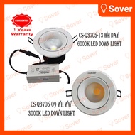Coordinates CS-Q3705 Adjustable 9 WatT and 13Watt Round white LED  commercial down light