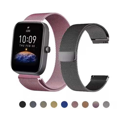 Milanese Strap For Huami Amazfit Bip3 Bip5 6 Bip U Pro Bip S Lite Amazfit Active 2 20 22mm Stainless