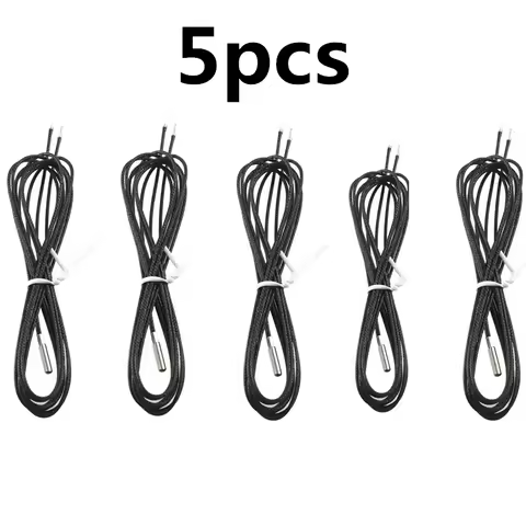 5pcs PT1000 Probe 3mm*15mm Up to 450 Degree Platinum Thermal Resistance Sensor For 3D Printer E3D Vo