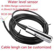 IP68 Submersible water level Sensor 2m 3m 5m range 4-20mA 1-5V output liquid pressure Transmitter