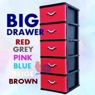 ☢♣✺5 tier Plastic Drawer / Cabinet Storage Cabinet / Drawer / Laci / Cloth Cabinet