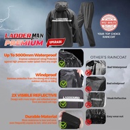 LADDERMAN Rain Coat Set Baju Hujan Motor Lelaki Perempuan Men Jaket Hujan Waterproof Jacket Raincoat