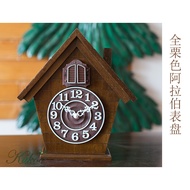 [48H Shipping]OQ5MEuropean-Style Simple Cuckoo Clock Living Room Sweet Clock Pastoral Mediterranean Seat Wall Clock Dual-Use Modern Bird