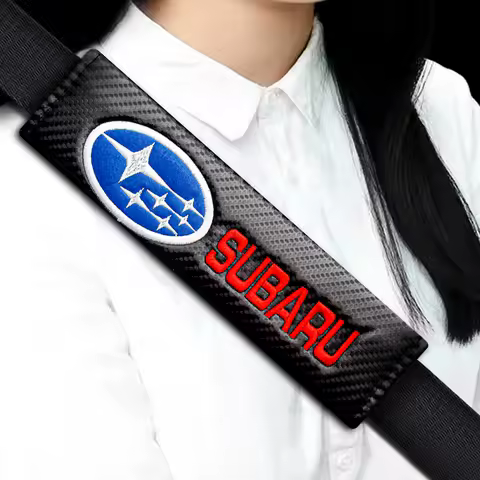 Leather Car Seat Belt Cushion Safety Belt Shoulder Protector Pad Accessories For Subaru XV Legacy WR