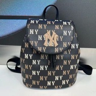 MLB 2025新款雙肩包男女同款NY紐約洋基隊抽繩水桶滿印小背包