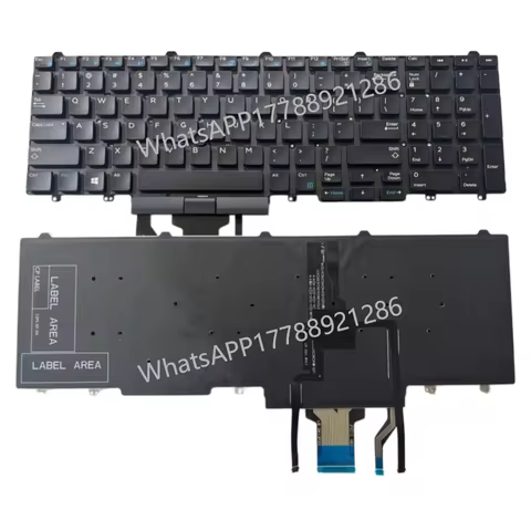 Russian US Keyboard For Dell Latitude E5550 E5570 E5580 E5590 E5591 P53F Precision M3510 3520 7510 7