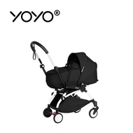 Stokke - YOYO² 法國 Bassinet 0+新生兒睡籃推車(含車架)-白色車架+黑色睡籃