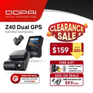 DDPAI Z40 1944P Dash Cam GPS Front + Rear Cam IPS Monitor GPS Version Car Dashcam DVR Decoder