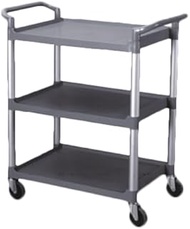 FSE PLBC4019G Bus Cart, 40-1/2" x 19-3/4" x 37-7/8", 176 lb. Load Capacity, 3-Tier Shelving, Open De