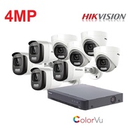 Hotdeal ( Full Set With Camera ) 4 / 8 Channel Hikvision 4MP ColorVu POE CCTV System - Hikvision Col