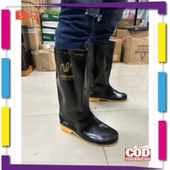 SIZE 37 38 39 40 41 42 43 44 45 RUBBER BOOTS FOR RICE FIELD FARMERS, LIVESTOCK, FISHING Black Boots 