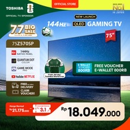 Toshiba 75" 4K UHD Native 144Hz Gaming AI Smart TV - Dolby Vision IQ Dolby Atmos HDR10+ AMD Freesync